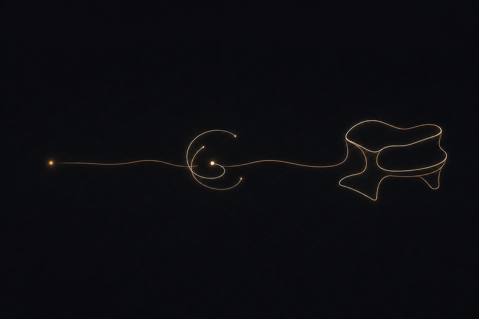 From a single question, to structure, to a working system - rendered as light